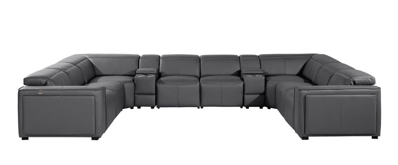 1224 - 10-Piece U-Shaped Sectional Sofa In With 4 Power Recliners & Power Headrests