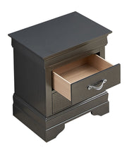 Glory Furniture decorative accent nightstand with a sleek wood finish and modern design, featuring a single drawer and open shelf.