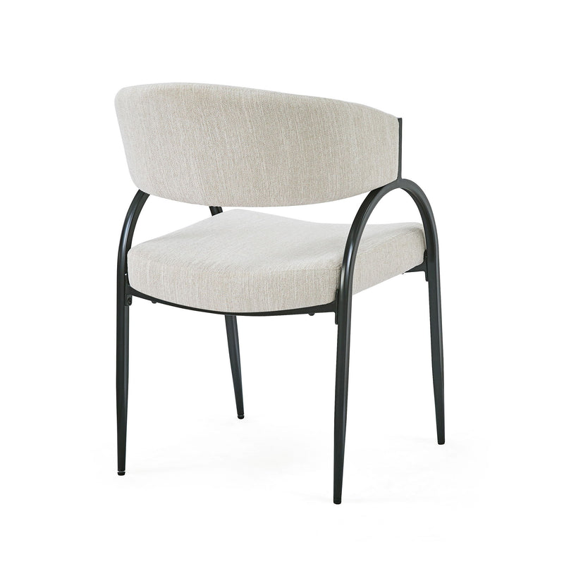 Contemporary Upholstered Dining Chairs With Metal Legs (Set of 2) - R&R Furniture Gallery (Fountain Valley, CA)