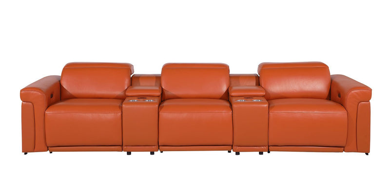 1126 - 8-Piece Modular Power Reclining Sofa & Loveseat Set In With 5 Power Recliners & Power Headrests