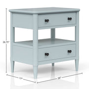 Open Nightstand With 2 Drawers - R&R Furniture Gallery (Fountain Valley, CA)