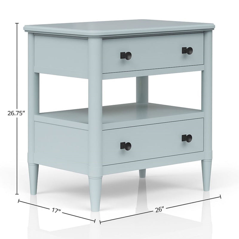 Open Nightstand With 2 Drawers - R&R Furniture Gallery (Fountain Valley, CA)