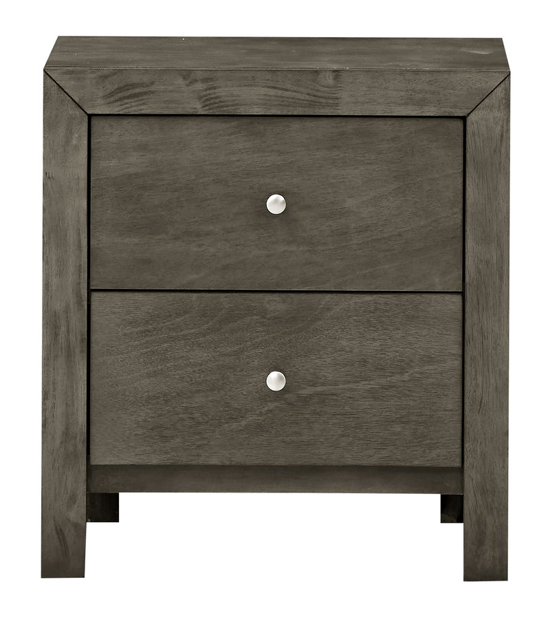 Glory Furniture charming accent nightstand with drawers, featuring a wooden finish and elegant design for bedroom decor.