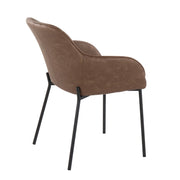 Lumi Source Daniella contemporary dining chairs set of 2 with sleek modern design and wooden legs, perfect for dining rooms.