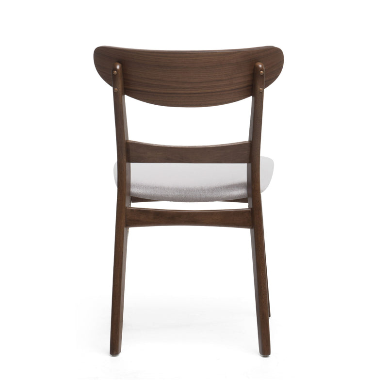 Modern Dining Chair With Upholstered Seat And Wood Frame