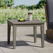 Dexterity - Outdoor Square Side Table With Wood Frame - Gray - R&R Furniture Gallery (Fountain Valley, CA)