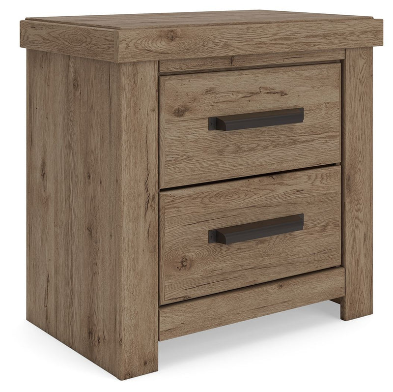 Oliandon - Two Drawer Night Stand - Light Brown - R&R Furniture Gallery (Fountain Valley, CA)