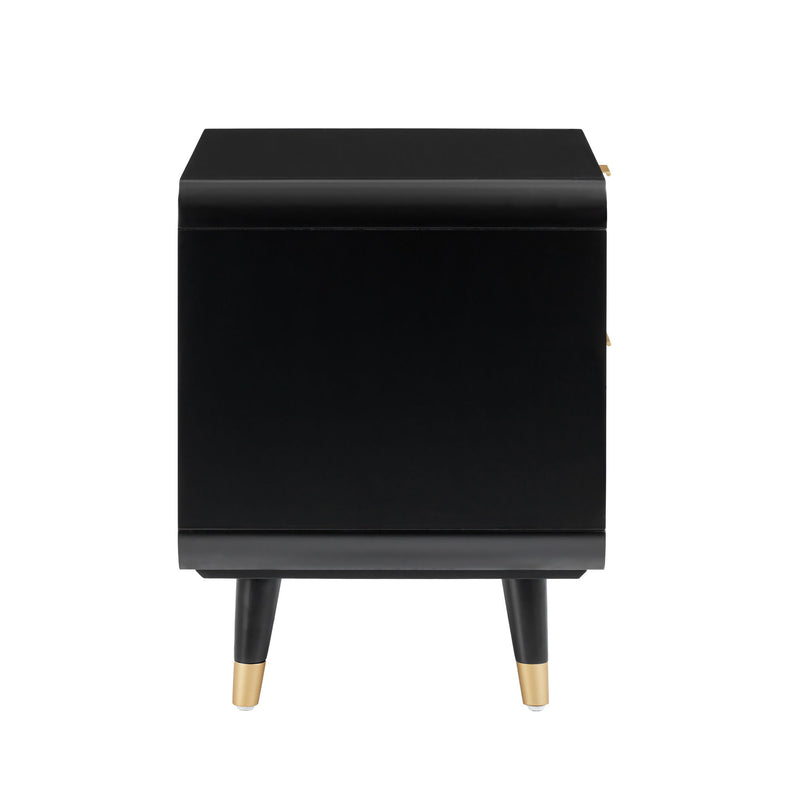 Christine - Nightstand - Black - R&R Furniture Gallery (Fountain Valley, CA)