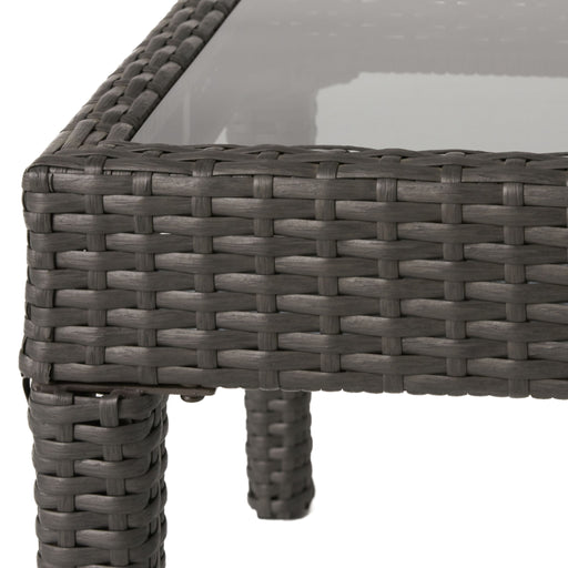 Contemporary Antibes Loveseat & Table Set Outdoor - Gray - R&R Furniture Gallery (Fountain Valley, CA)