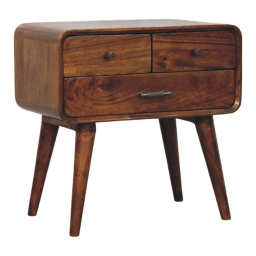 Avora - 3 Drawer Nightstand - Brown - R&R Furniture Gallery (Fountain Valley, CA)