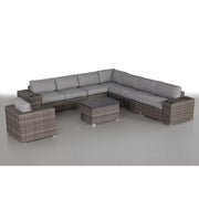 Modern Patio Rattan Sectional Set With Cushions - R&R Furniture Gallery (Fountain Valley, CA)