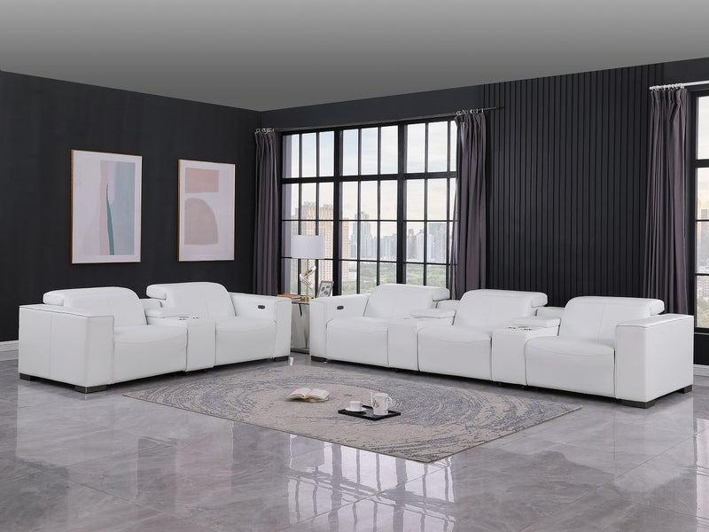 1208 - Modular Leather Sofa Loveseat With 6 Recliners And Power Headrests - R&R Furniture Gallery (Fountain Valley, CA)