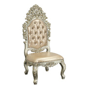 Sorina - Side Chair (Set of 2) - Synthetic Leather & Antique Gold - R&R Furniture Gallery (Fountain Valley, CA)