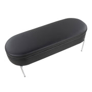 Lumi Source Chloe contemporary glam storage bench with cushioned top and sleek wooden legs, perfect for modern interior decor.