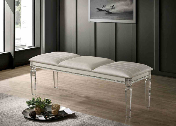 Maddie - Bench, Pearl White
