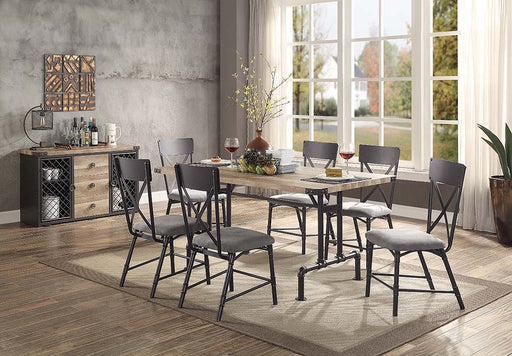 Edina - Dining Table - Oak & Sandy Black - R&R Furniture Gallery (Fountain Valley, CA)