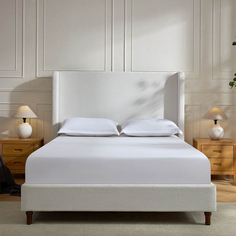 Harper - Tall Headboard Upholstered Bed / High Headboard / Elegant Simplicity / No Box Spring Needed - R&R Furniture Gallery (Fountain Valley, CA)