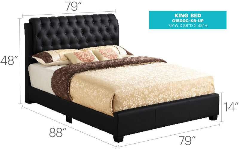 Tufted Upholstered Bed - R&R Furniture Gallery (Fountain Valley, CA)