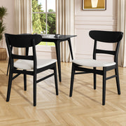 Mid Century Dining Chairs With Cushioned Seats And Wood Frame (Set of 2) - R&R Furniture Gallery (Fountain Valley, CA)