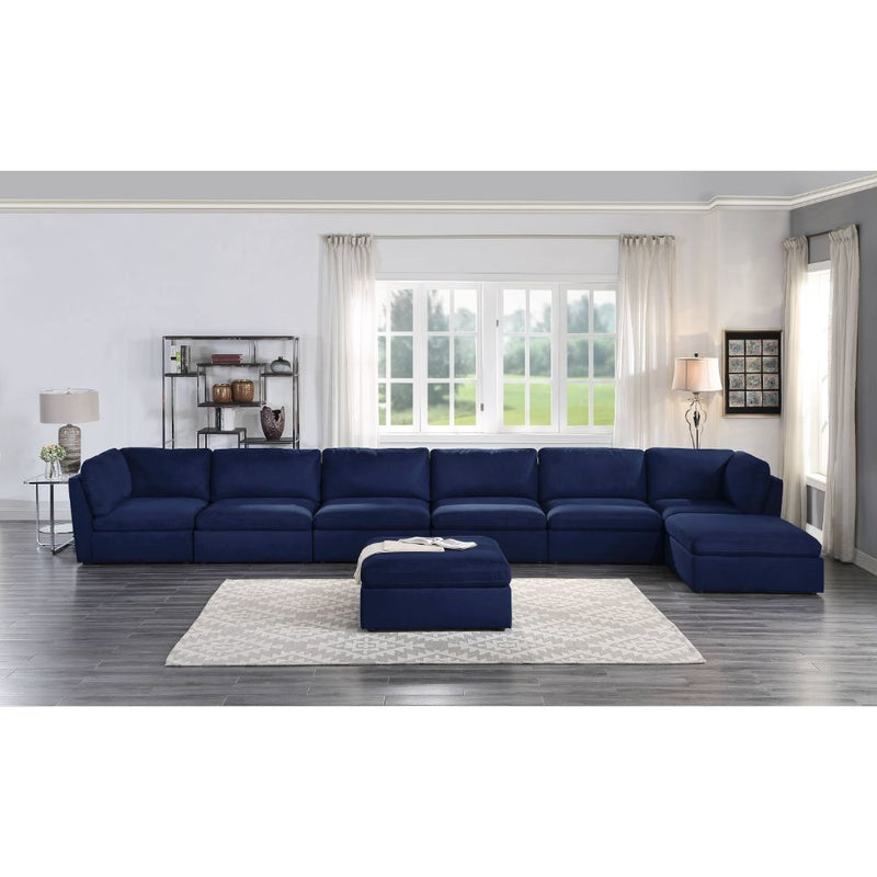 Crosby - Modular Armless Chair - Blue Fabric - R&R Furniture Gallery (Fountain Valley, CA)