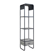 Raziela - TV Stand Side Pier - Concrete Gray & Black - R&R Furniture Gallery (Fountain Valley, CA)