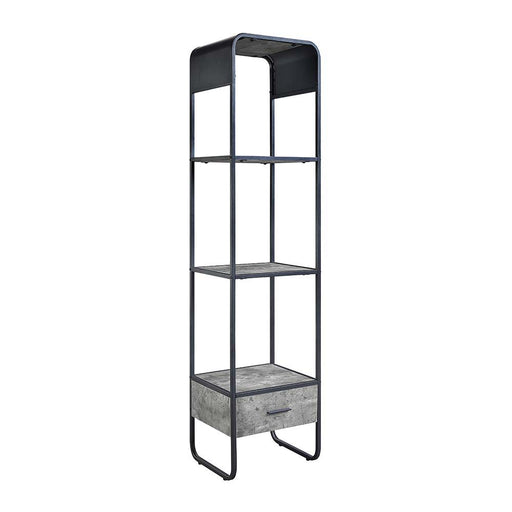 Raziela - TV Stand Side Pier - Concrete Gray & Black - R&R Furniture Gallery (Fountain Valley, CA)