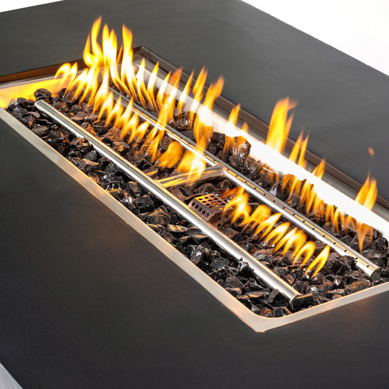 Propane / Natural Gas Fire Pit Table, 50,000 BTU - Charcoal - R&R Furniture Gallery (Fountain Valley, CA)