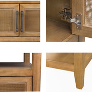 Naomi - 2 Door Storage Console Table With Ample Shelving - Natural - R&R Furniture Gallery (Fountain Valley, CA)