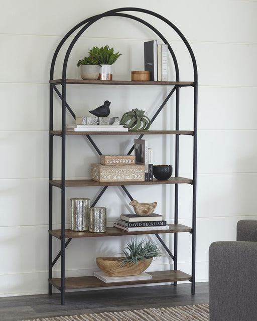 Galtbury - Bookcase - Brown / Black - R&R Furniture Gallery (Fountain Valley, CA)