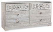 Paxberry - Six Drawer Dresser - Weatherworn - Whitewash - R&R Furniture Gallery (Fountain Valley, CA)