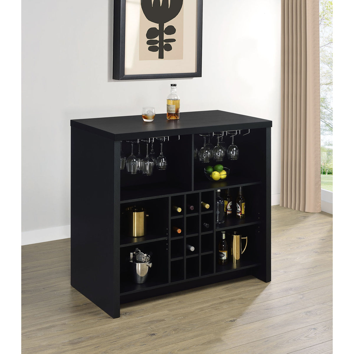 Irving - Freestanding Home Bar With Wine Storage