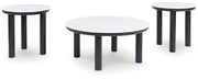 Xandrum - Occasional Table Set (Set of 3) - Black / White - R&R Furniture Gallery (Fountain Valley, CA)