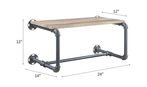 Brantley - Wall Rack - Oak & Sandy Gray - R&R Furniture Gallery (Fountain Valley, CA)