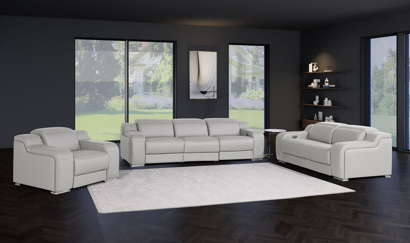 1116 - 6-Piece Modular Power Reclining Sofa, Loveseat & Chair Set In With 5 Power Recliners & Power Headrests - R&R Furniture Gallery (Fountain Valley, CA)
