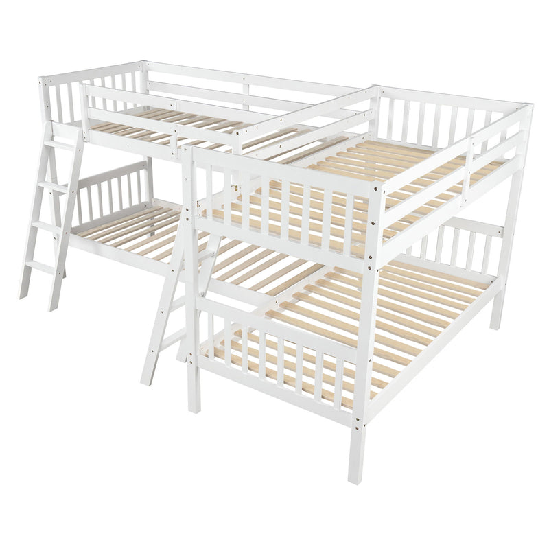 L Shaped Bunk Bed With Ladder - R&R Furniture Gallery (Fountain Valley, CA)