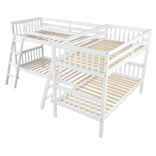 L Shaped Bunk Bed With Ladder - R&R Furniture Gallery (Fountain Valley, CA)