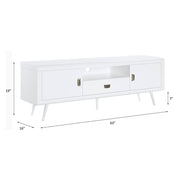 Pagan - TV Stand - White High Gloss - R&R Furniture Gallery (Fountain Valley, CA)