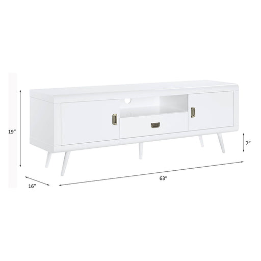 Pagan - TV Stand - White High Gloss - R&R Furniture Gallery (Fountain Valley, CA)