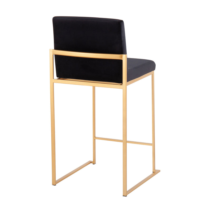 Lumi Source Fuji contemporary high back stylish counter stool with sleek design and modern upholstery, perfect for kitchen or bar area.