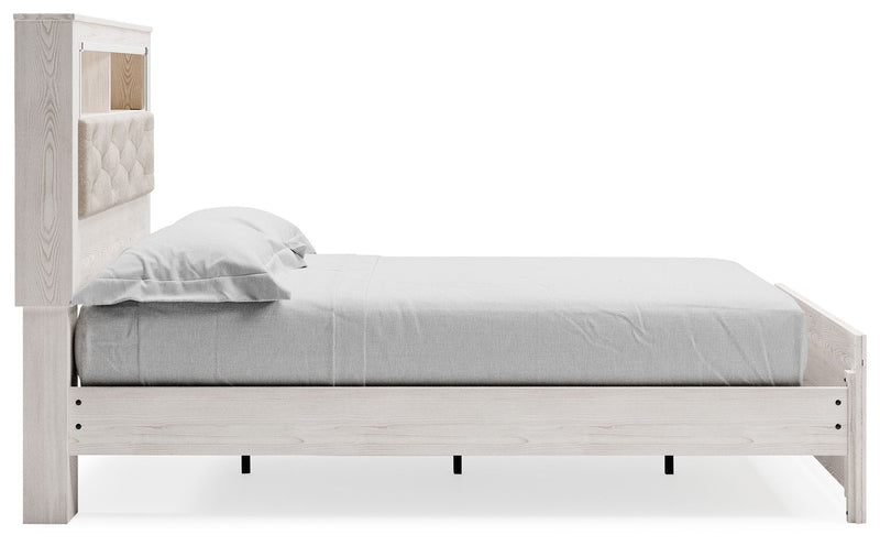 Altyra - Queen Panel Bookcase Bed With Roll Slats - White - R&R Furniture Gallery (Fountain Valley, CA)