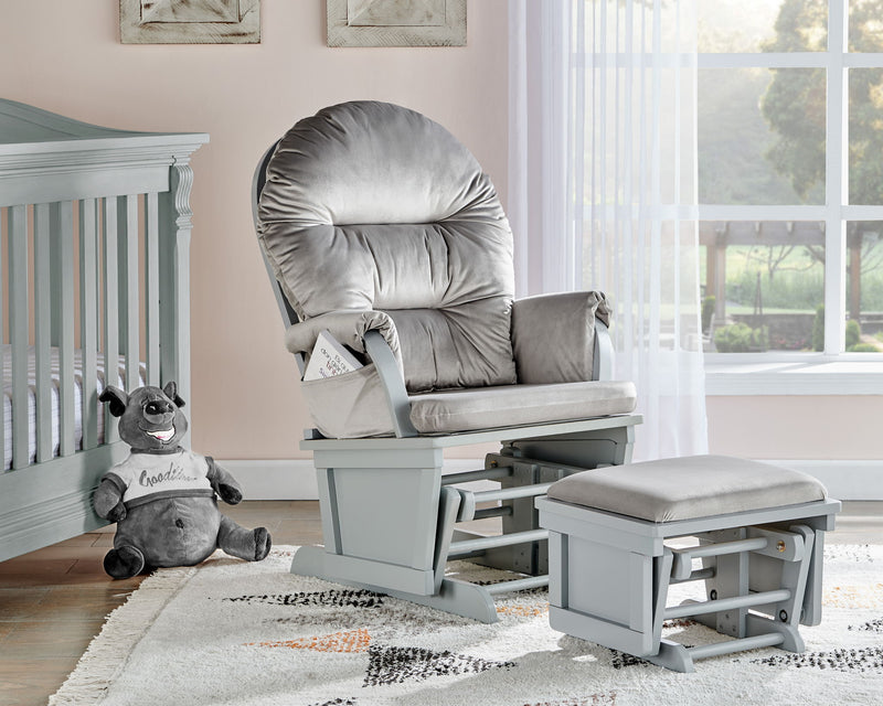 Madison - Glider And Ottoman - Gray - R&R Furniture Gallery (Fountain Valley, CA)