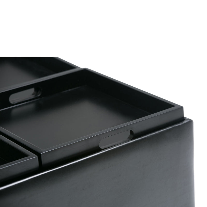 Avalon - Square Coffee Table, Storage Ottoman - R&R Furniture Gallery (Fountain Valley, CA)