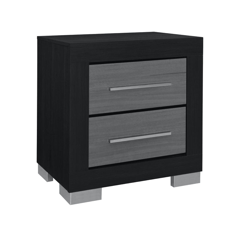 Elsa - 2 Toned Nightstand With Bar Handle And Spacious Drawers - R&R Furniture Gallery (Fountain Valley, CA)