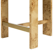 Vavona - Burl Upholstered Barrel Back Counter Height Bar Stool - Polar Off White - R&R Furniture Gallery (Fountain Valley, CA)