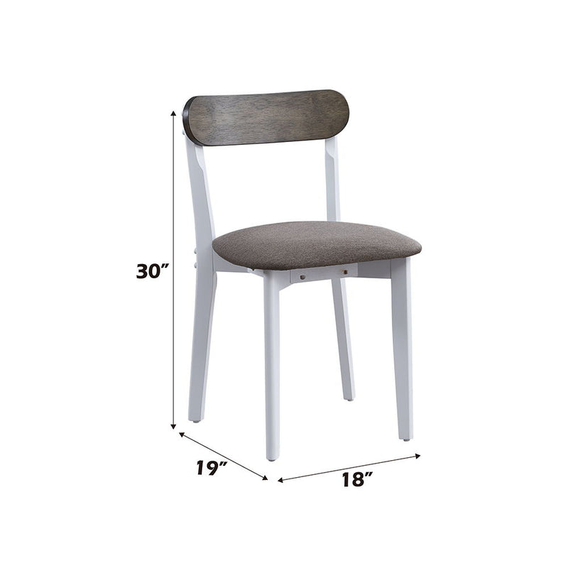 Fidelity - 5 Piece Dining Set - White & Gray - R&R Furniture Gallery (Fountain Valley, CA)