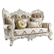 Vanaheim - Loveseat With 5 Pillows - Fabric & Antique White - R&R Furniture Gallery (Fountain Valley, CA)