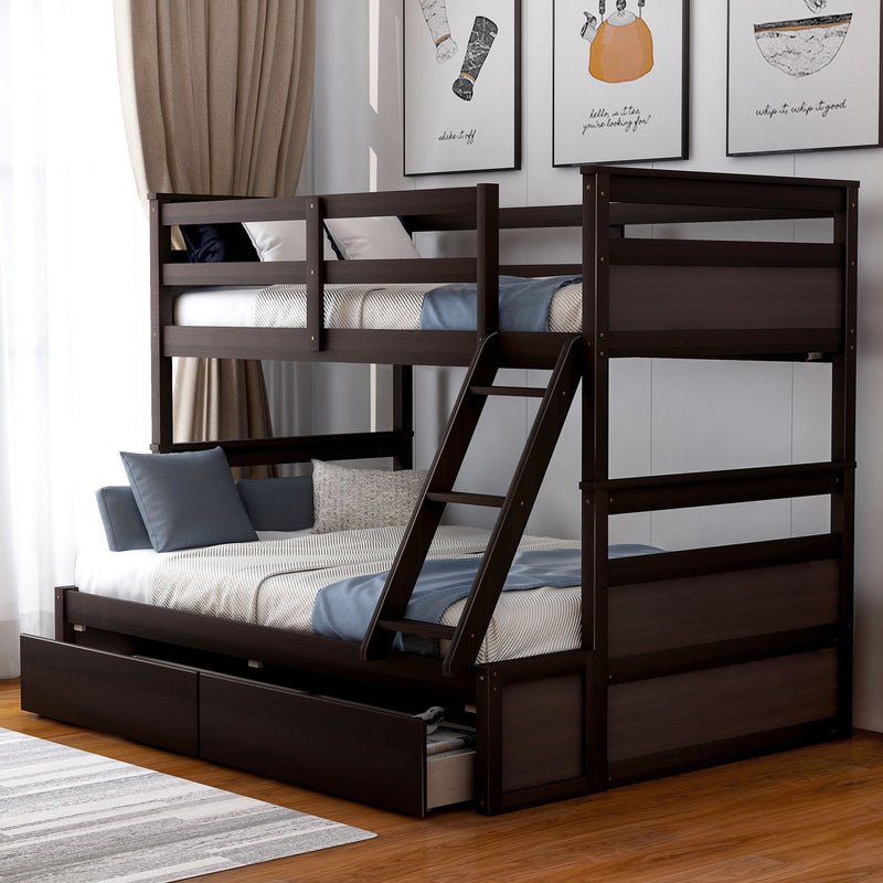 DreamHaus bunk bed with integrated storage, featuring a sturdy wood frame and space-saving design for children's bedroom.