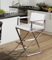 Director - Stainless Steel Counter Stool - R&R Furniture Gallery (Fountain Valley, CA)