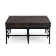 Rust noir Adela coffee table by Classic Home featuring a sleek, modern design with a smooth surface and sturdy legs.