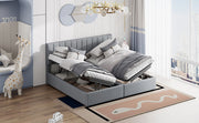 Upholstered Platform Bed With A Hydraulic Storage System - R&R Furniture Gallery (Fountain Valley, CA)